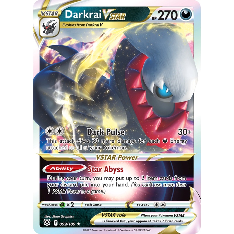 Darkrai VSTAR (099/189) (Jumbo Card) [Sword & Shield: Astral Radiance]