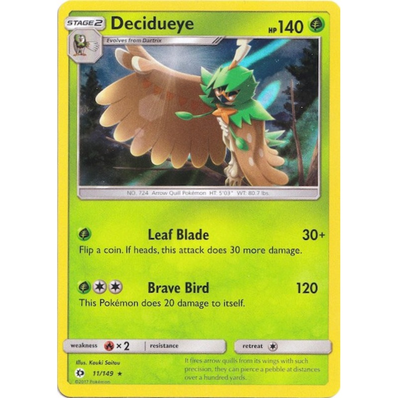 Decidueye (11/149) (Water Web Holo) [Sun & Moon: Base Set]
