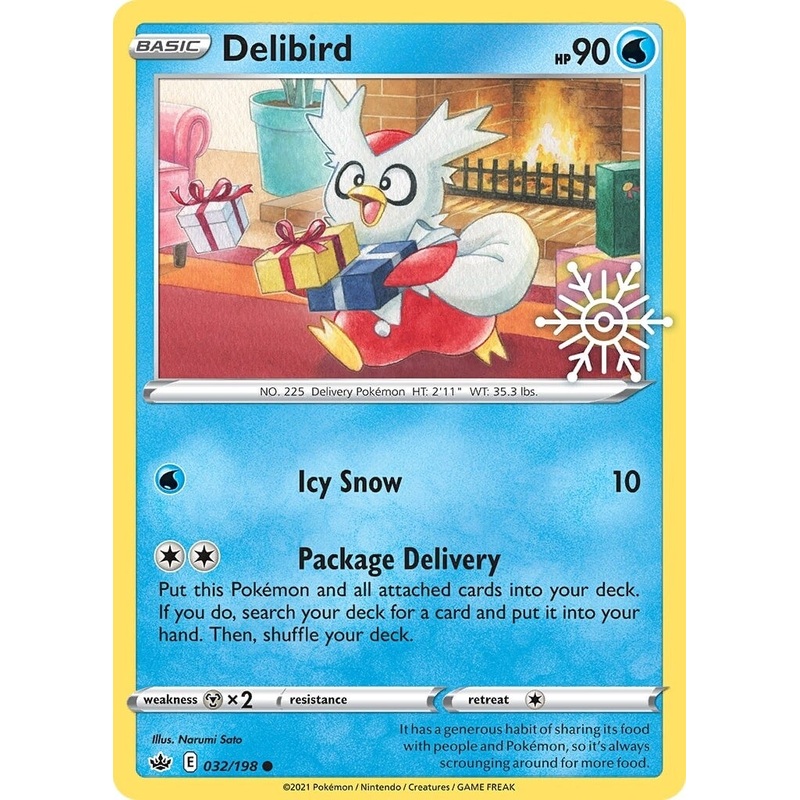 Delibird (032/198) (Holiday Calendar) [Sword & Shield: Chilling Reign]