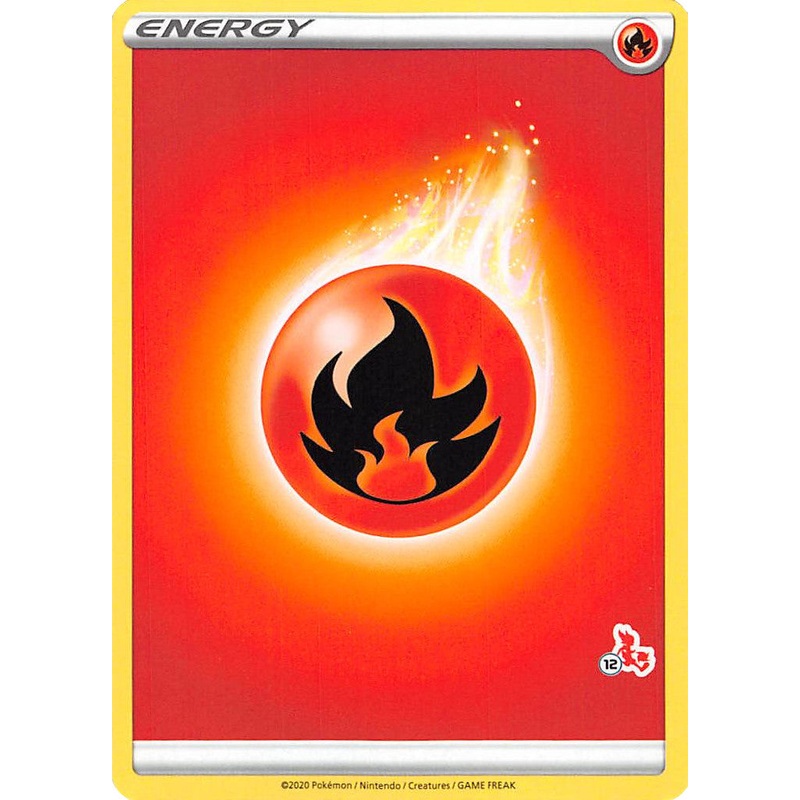 Fire Energy (Cinderace Stamp #12) [Battle Academy 2022]