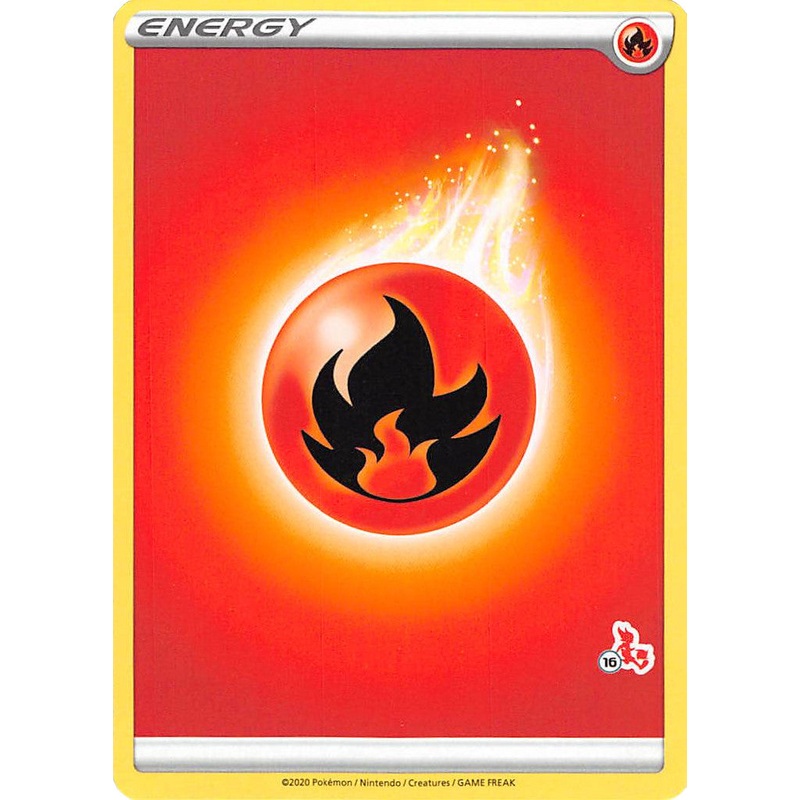 Fire Energy (Cinderace Stamp #16) [Battle Academy 2022]