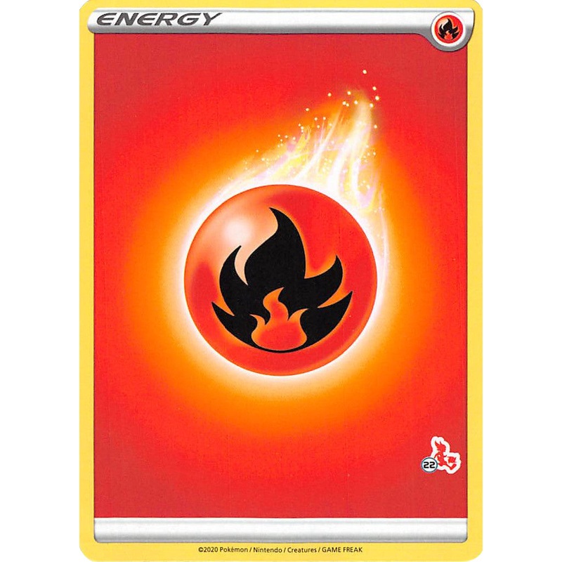 Fire Energy (Cinderace Stamp #22) [Battle Academy 2022]