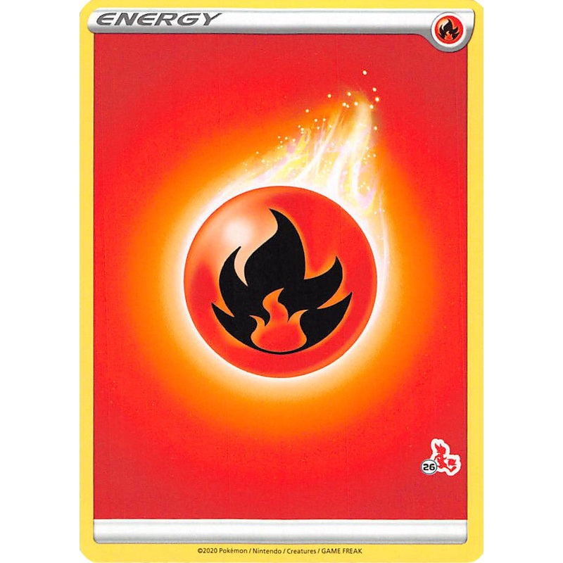 Fire Energy (Cinderace Stamp #26) [Battle Academy 2022]