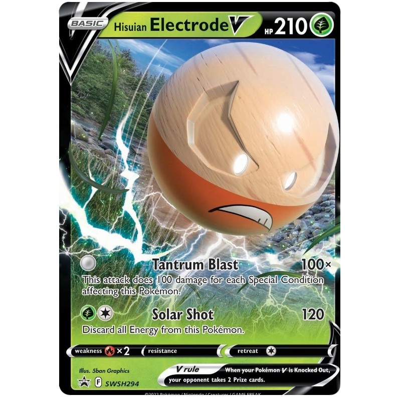 Hisuian Electrode V (SWSH294) (Jumbo Card) [Sword & Shield: Black Star Promos]