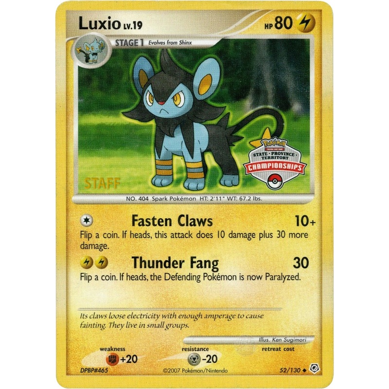 Luxio (52/130) (State Championship Promo) [Diamond & Pearl: Base Set]