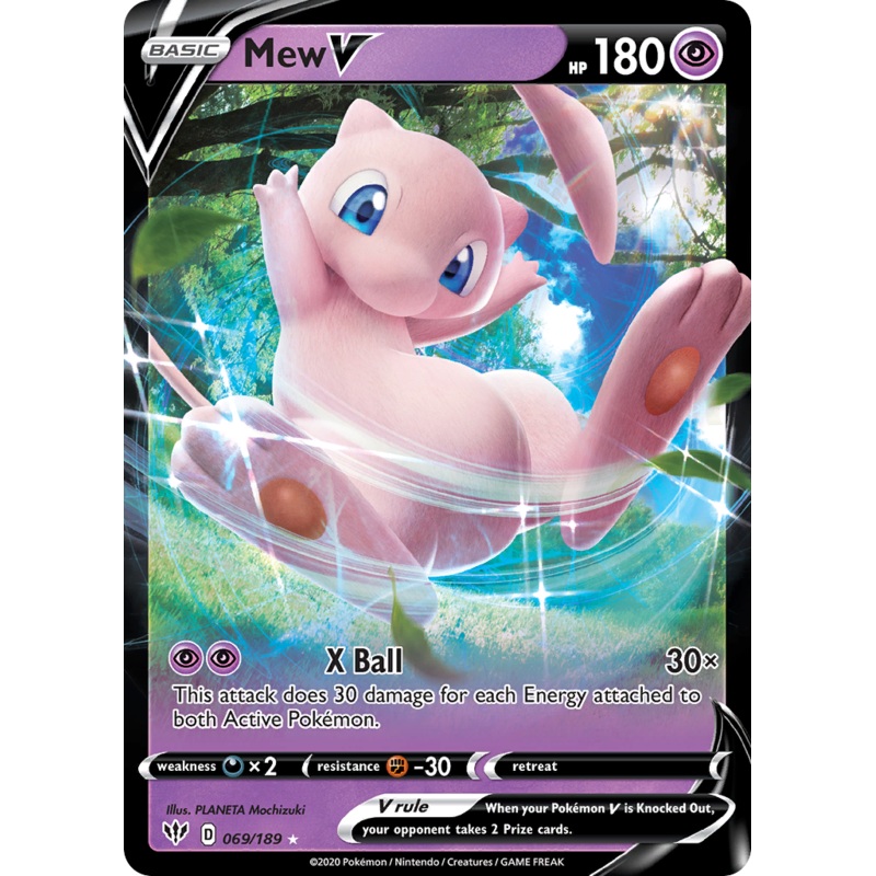 Mew V (069/189) (Jumbo Card) [Sword & Shield: Darkness Ablaze]