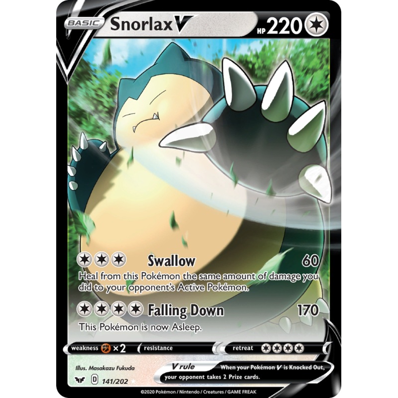 Snorlax V (141/202) (Oversized) [Sword & Shield: Base Set]
