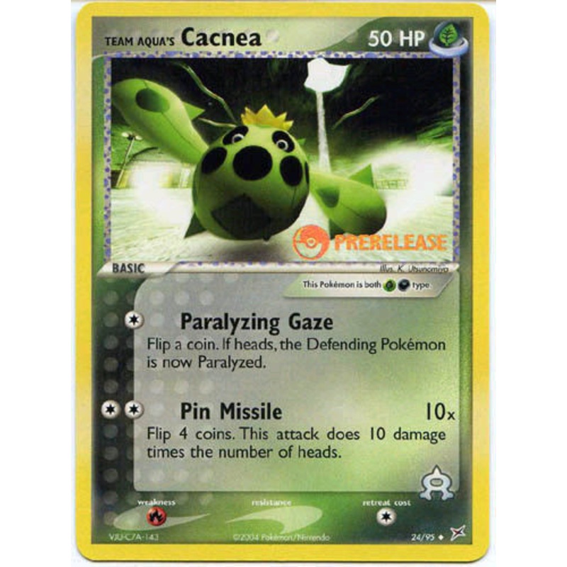 Team Aqua's Cacnea (24/95) (Prerelease Promo) [EX: Team Magma vs Team Aqua]
