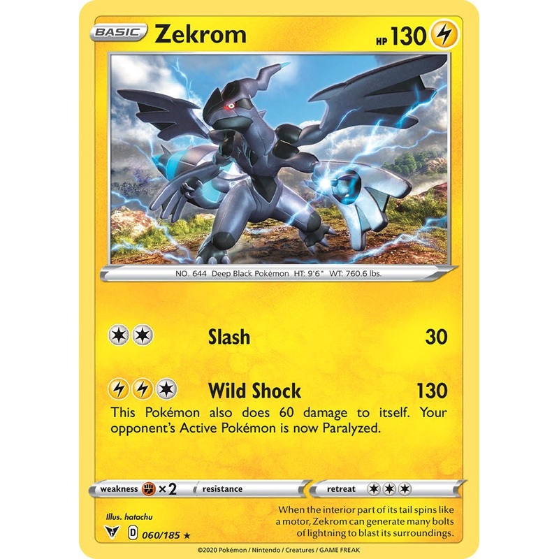 Zekrom (060/185) (Cosmos Holo) [Sword & Shield: Black Star Promos]