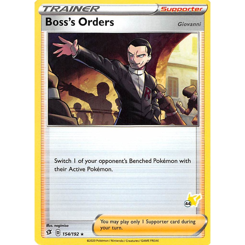 Boss's Orders (154/192) (Pikachu Stamp #44) [Battle Academy 2022]