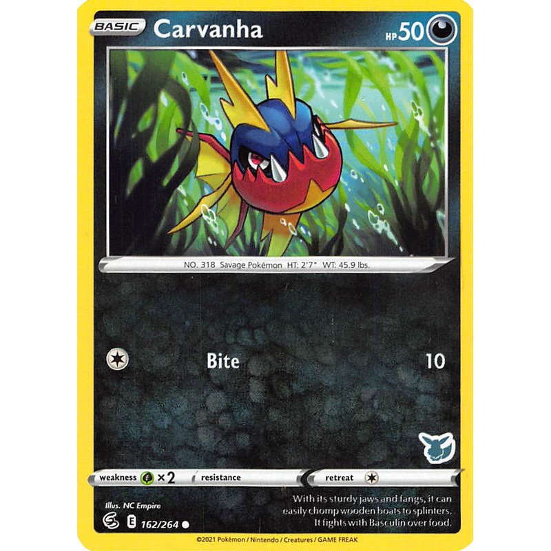 Carvanha (162/264) (Eevee Deck) [Battle Academy 2022]