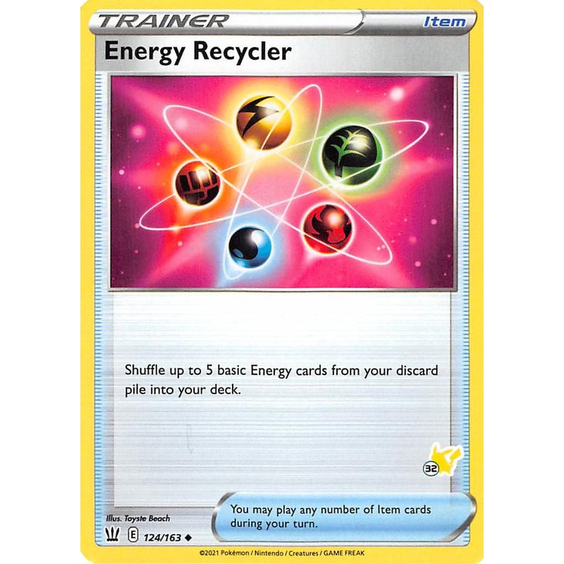 Energy Recycler (124/163) (Pikachu Stamp #32) [Battle Academy 2022]