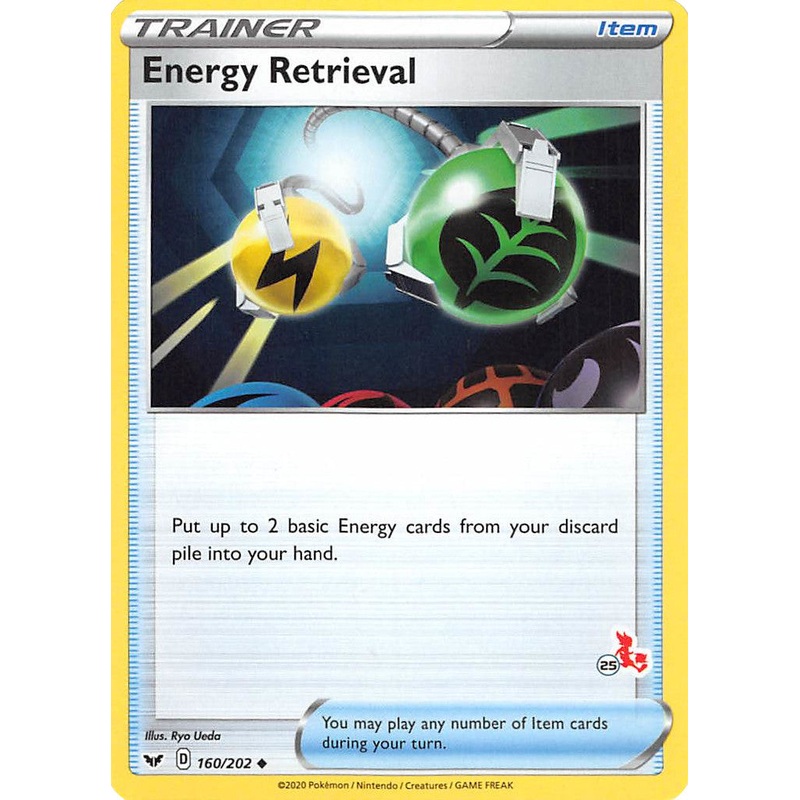Energy Retrieval (160/202) (Cinderace Stamp #25) [Battle Academy 2022]