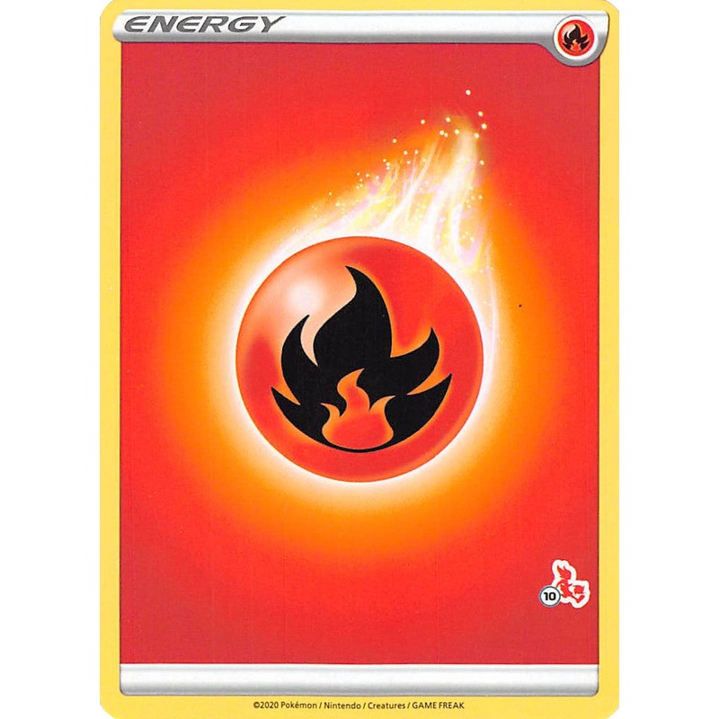 Fire Energy (Cinderace Stamp #10) [Battle Academy 2022]