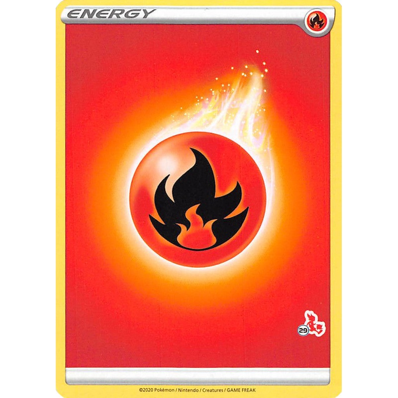 Fire Energy (Cinderace Stamp #29) [Battle Academy 2022]