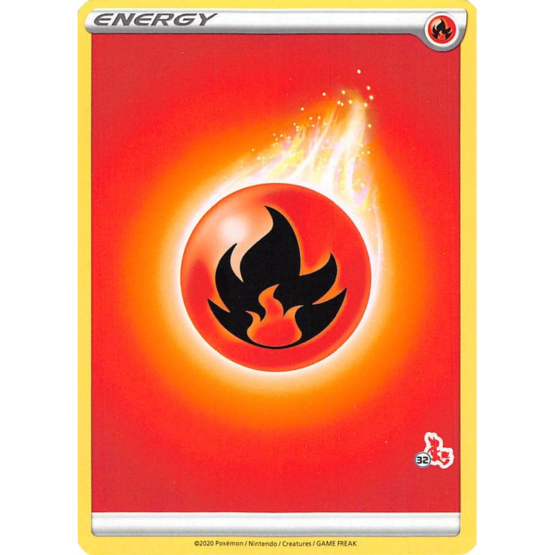 Fire Energy (Cinderace Stamp #32) [Battle Academy 2022]