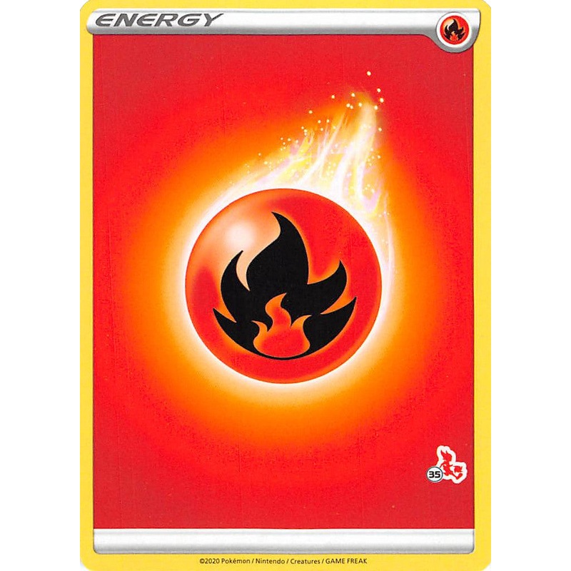 Fire Energy (Cinderace Stamp #35) [Battle Academy 2022]