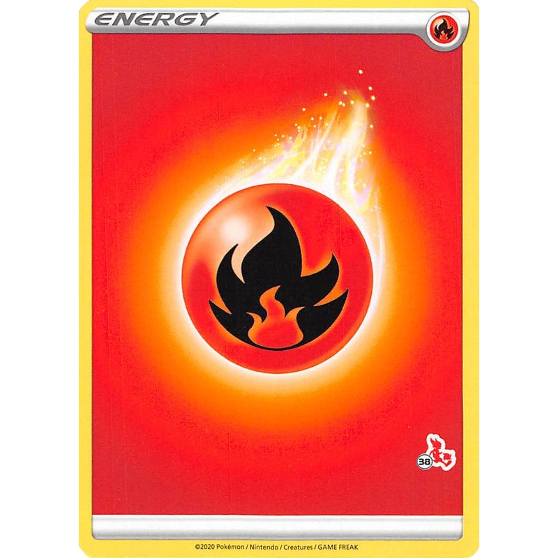 Fire Energy (Cinderace Stamp #38) [Battle Academy 2022]