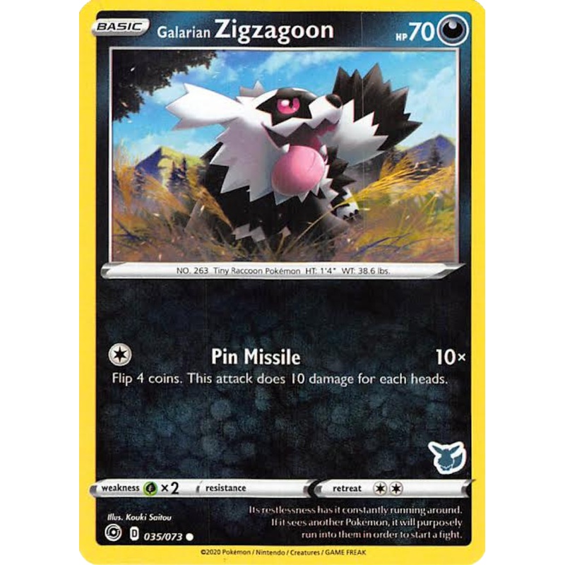 Galarian Zigzagoon (035/073) (Eevee Deck) [Battle Academy 2022]