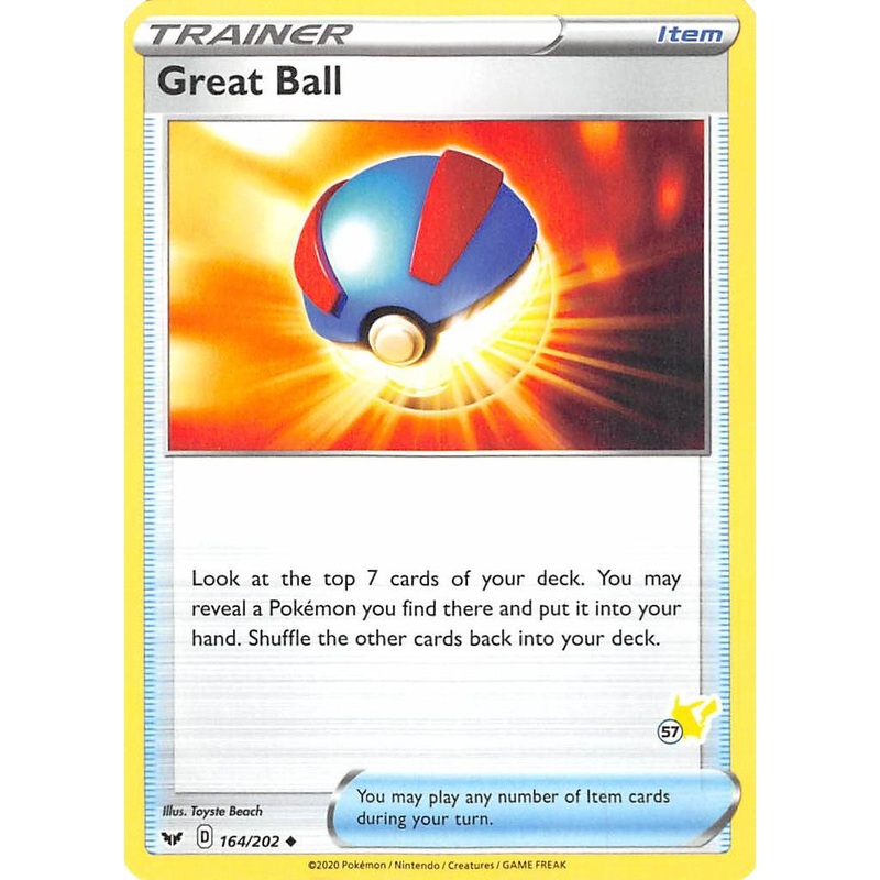 Great Ball (164/202) (Pikachu Stamp #57) [Battle Academy 2022]