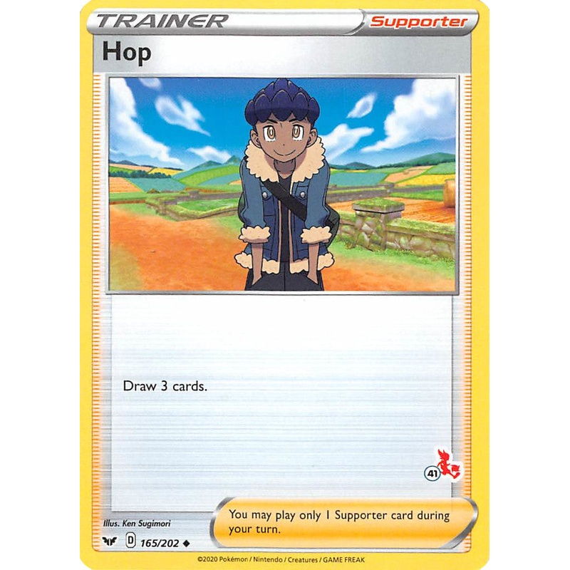 Hop (165/202) (Cinderace Stamp #41) [Battle Academy 2022]