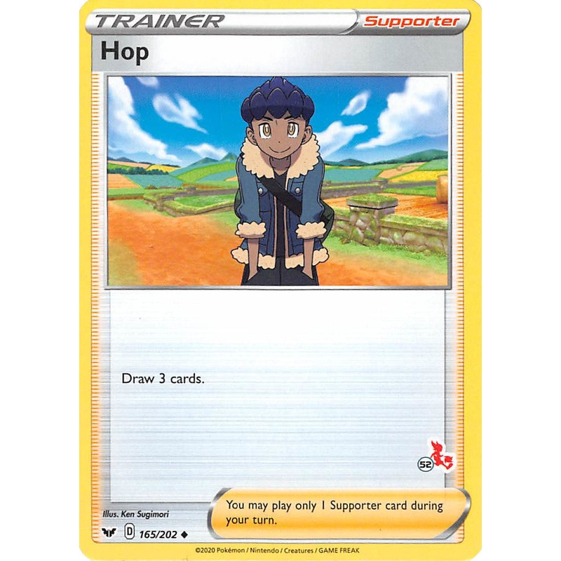 Hop (165/202) (Cinderace Stamp #52) [Battle Academy 2022]