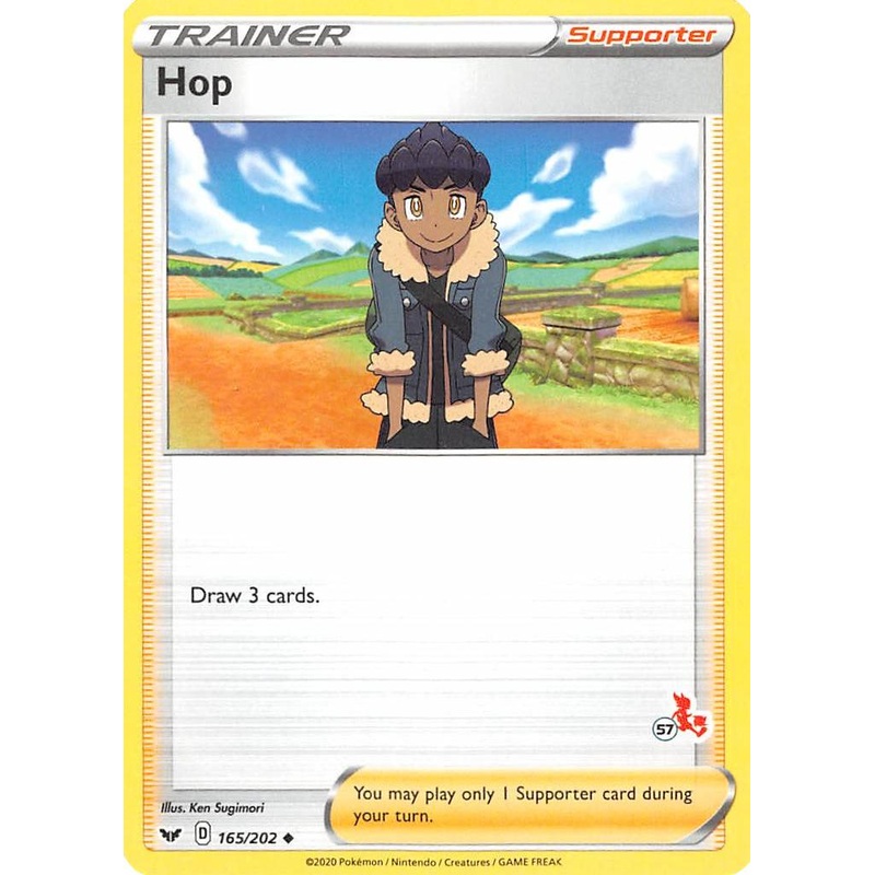 Hop (165/202) (Cinderace Stamp #57) [Battle Academy 2022]