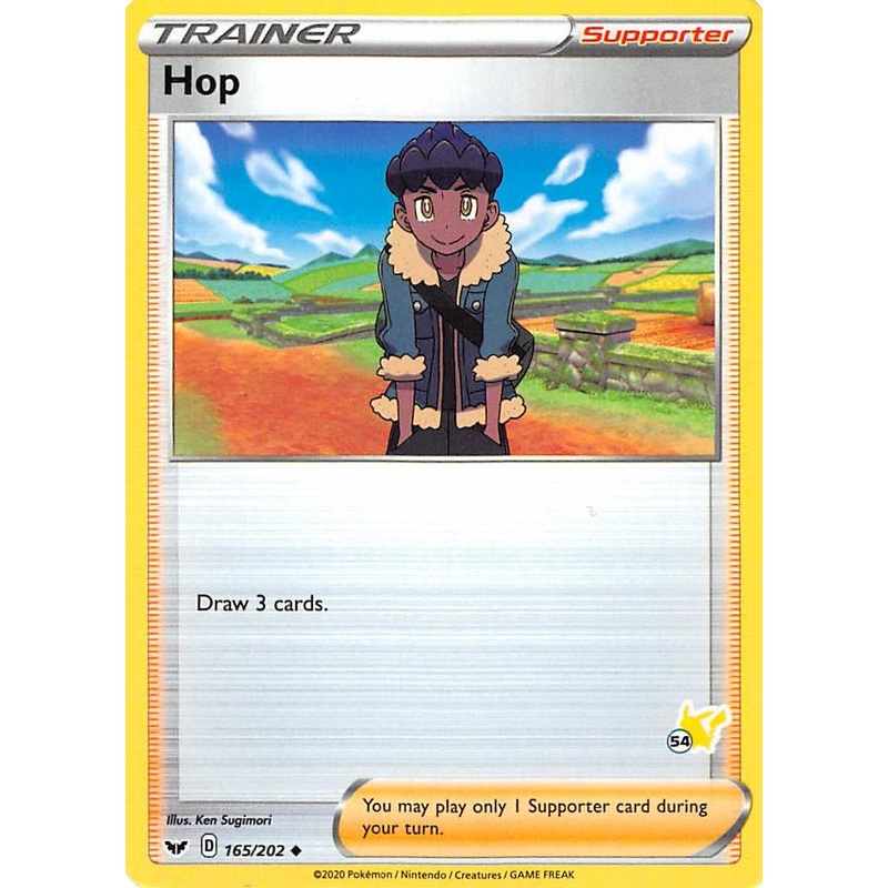 Hop (165/202) (Pikachu Stamp #54) [Battle Academy 2022]
