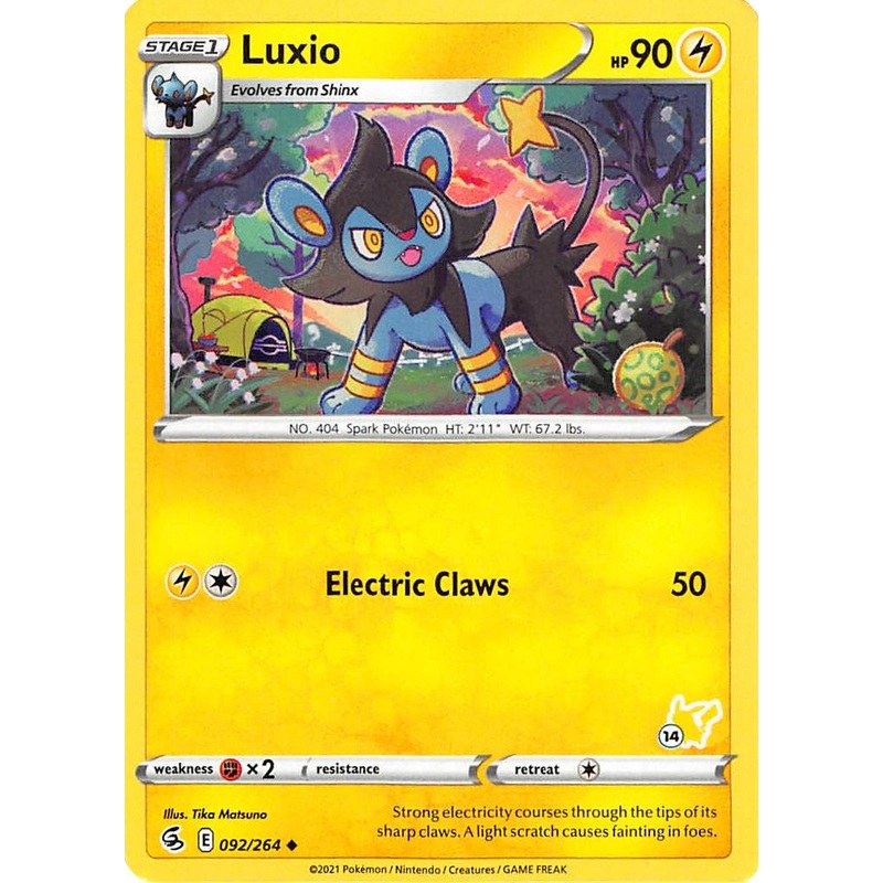 Luxio (092/264) (Pikachu Stamp #14) [Battle Academy 2022]
