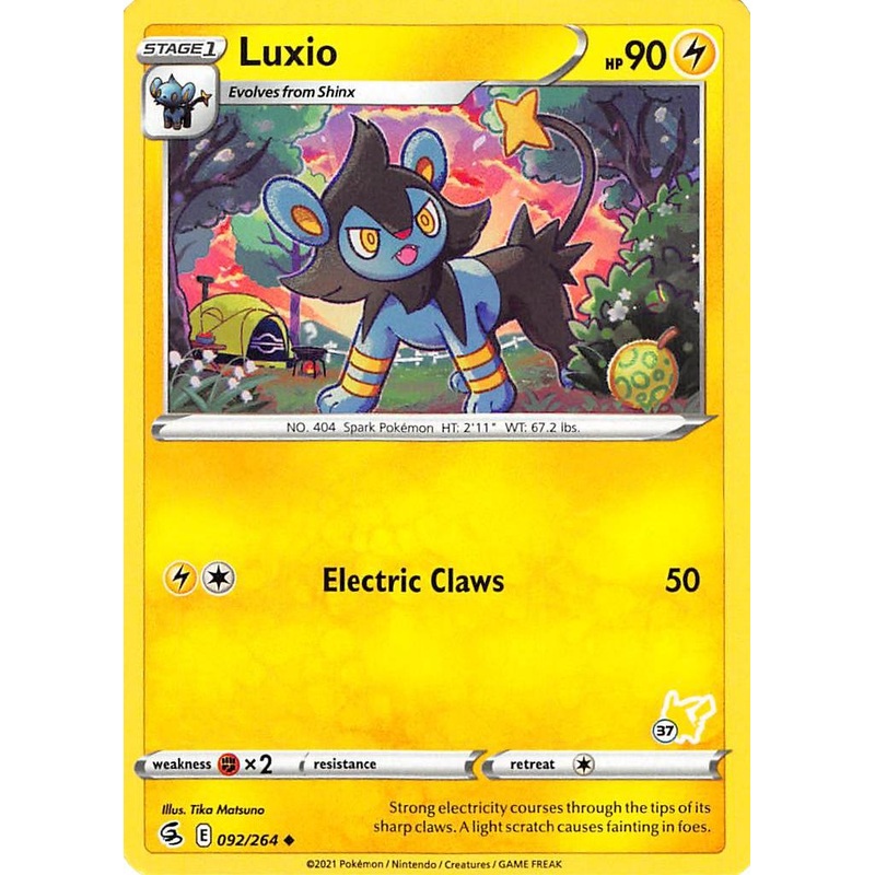 Luxio (092/264) (Pikachu Stamp #37) [Battle Academy 2022]