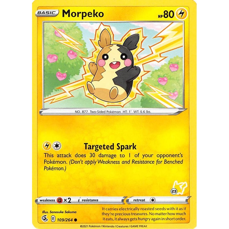Morpeko (109/264) (Pikachu Stamp #23) [Battle Academy 2022]