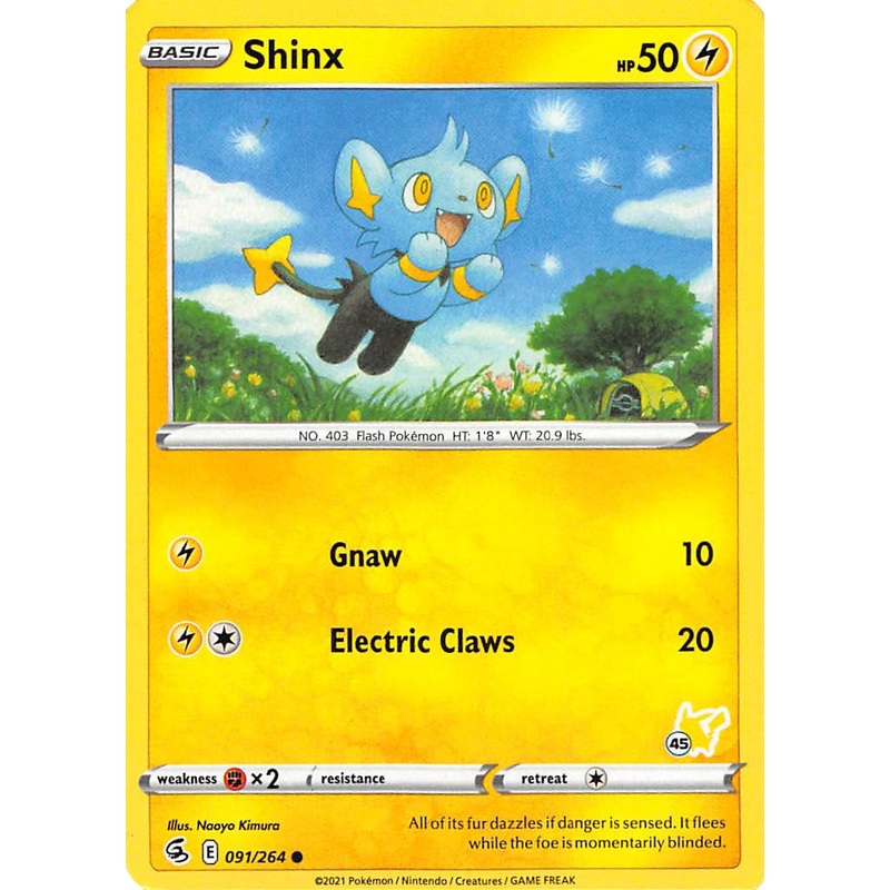 Shinx (091/264) (Pikachu Stamp #45) [Battle Academy 2022]