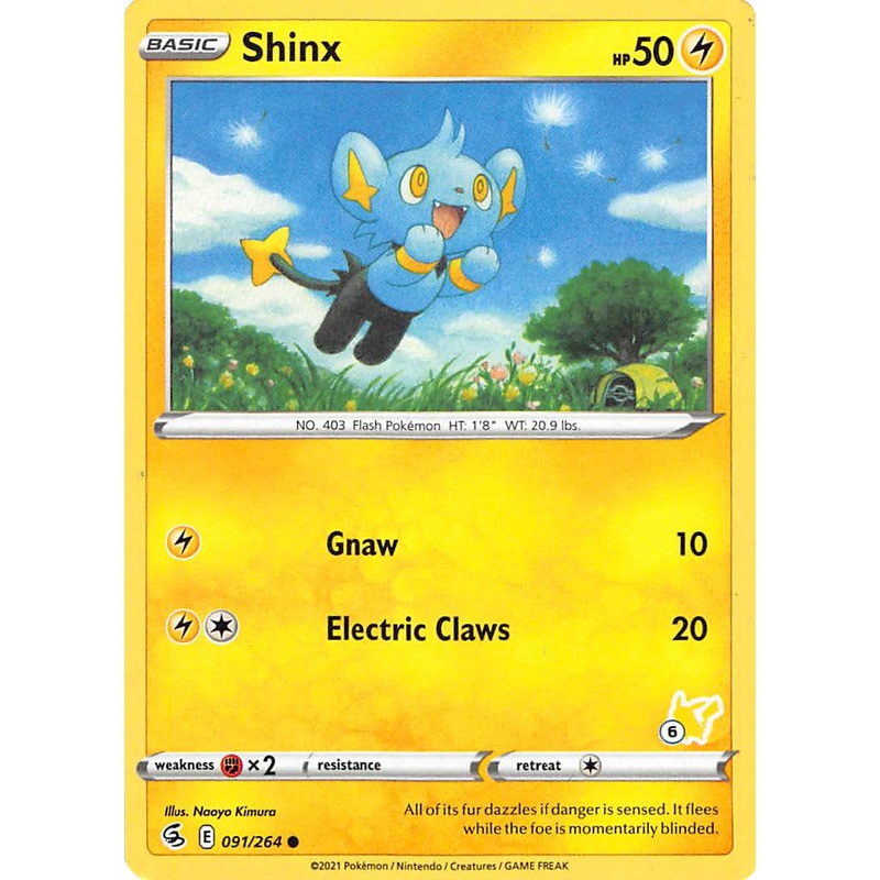 Shinx (091/264) (Pikachu Stamp #6) [Battle Academy 2022]