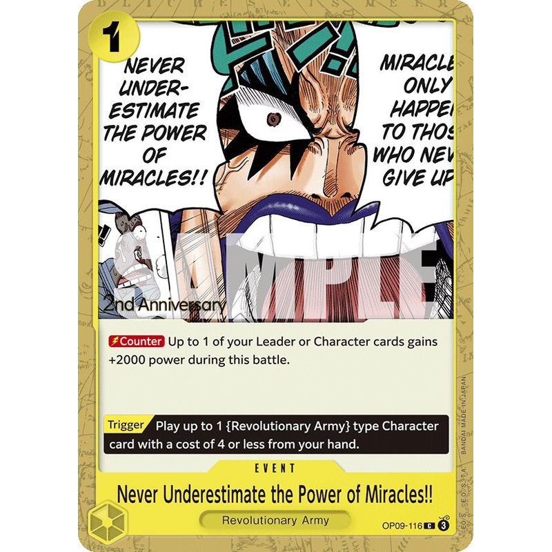 Never Underestimate the Power of Miracles!! [Emperors in the New World: 2nd Anniversary Tournament Cards]