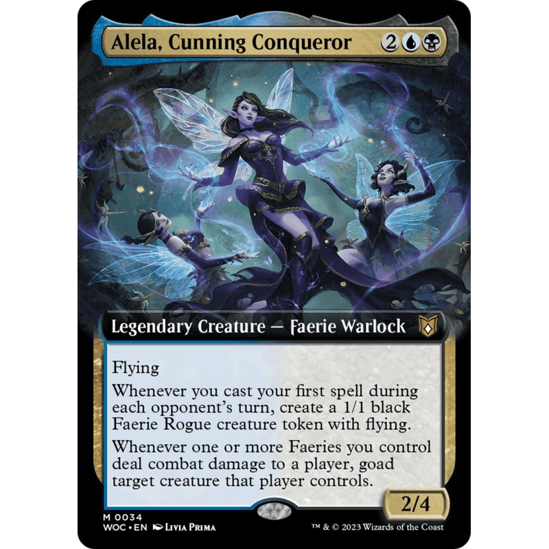Alela, Cunning Conqueror (Extended Art) [Wilds of Eldraine Commander]
