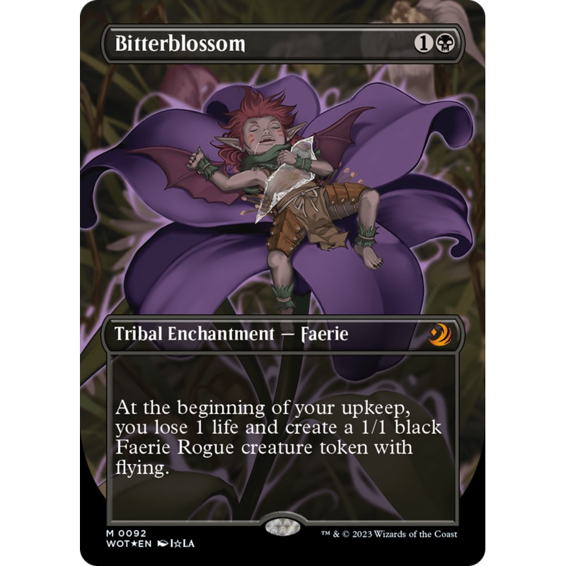 Bitterblossom (Anime Borderless) (Confetti Foil) [Wilds of Eldraine: Enchanting Tales]
