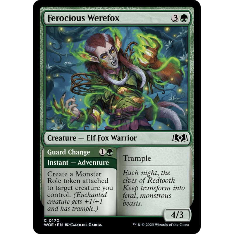 Ferocious Werefox // Guard Change [Wilds of Eldraine]
