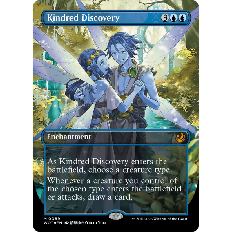 Kindred Discovery (Anime Borderless) (Confetti Foil) [Wilds of Eldraine: Enchanting Tales]