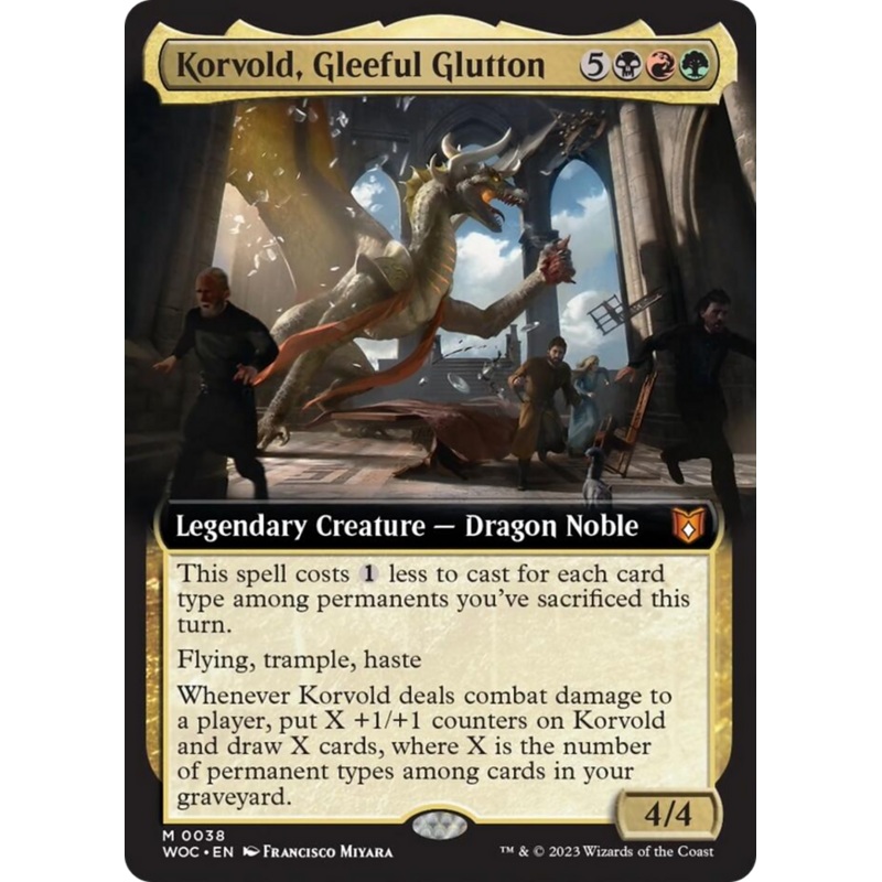 Korvold, Gleeful Glutton (Extended Art) [Wilds of Eldraine Commander]