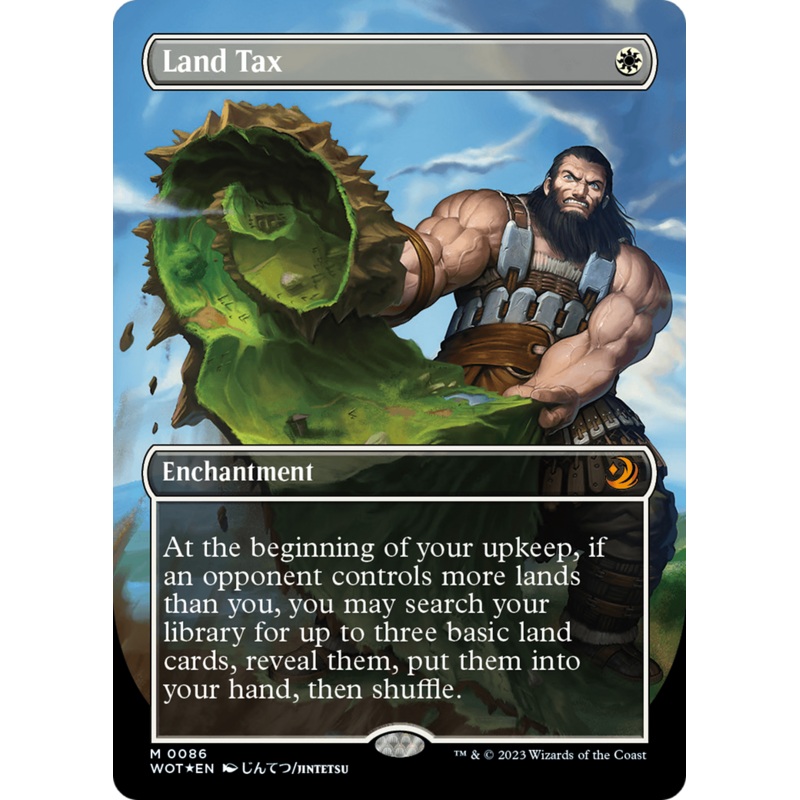 Land Tax (Anime Borderless) (Confetti Foil) [Wilds of Eldraine: Enchanting Tales]