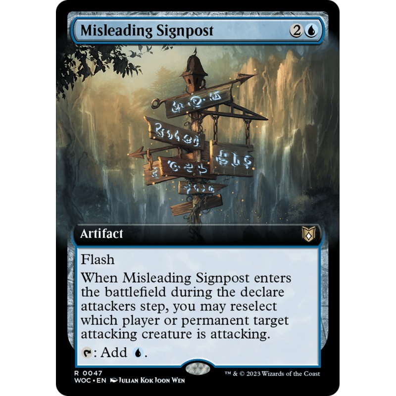 Misleading Signpost (Extended Art) [Wilds of Eldraine Commander]