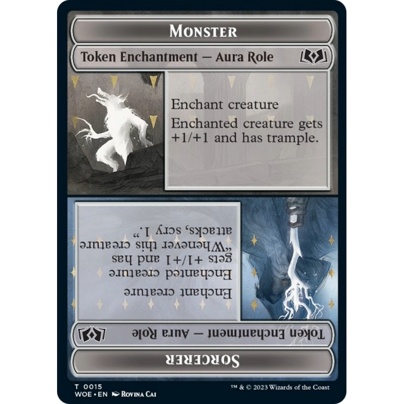 Monster Role // Sorcerer Role Token [Wilds of Eldraine Tokens]