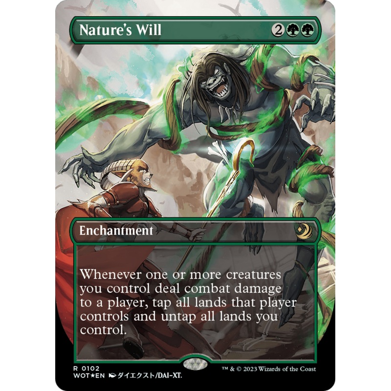 Nature's Will (Anime Borderless) (Confetti Foil) [Wilds of Eldraine: Enchanting Tales]