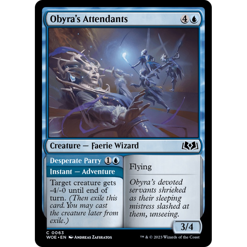 Obyra's Attendants // Desperate Parry [Wilds of Eldraine]