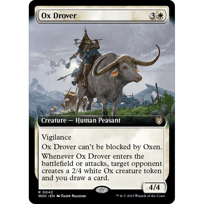 Ox Drover (Extended Art) [Wilds of Eldraine Commander]