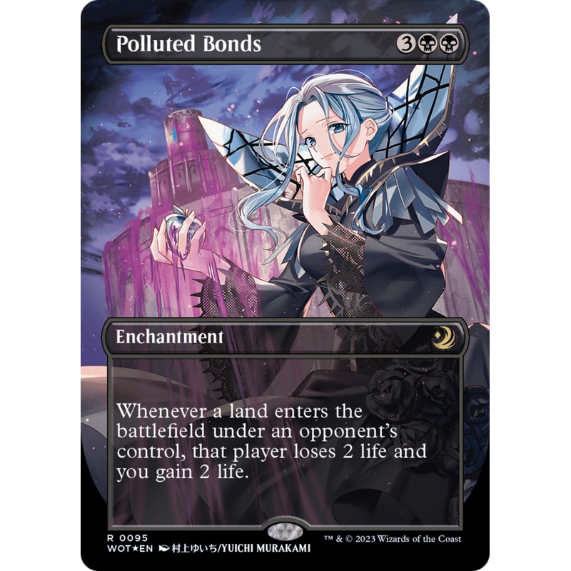 Polluted Bonds (Anime Borderless) (Confetti Foil) [Wilds of Eldraine: Enchanting Tales]