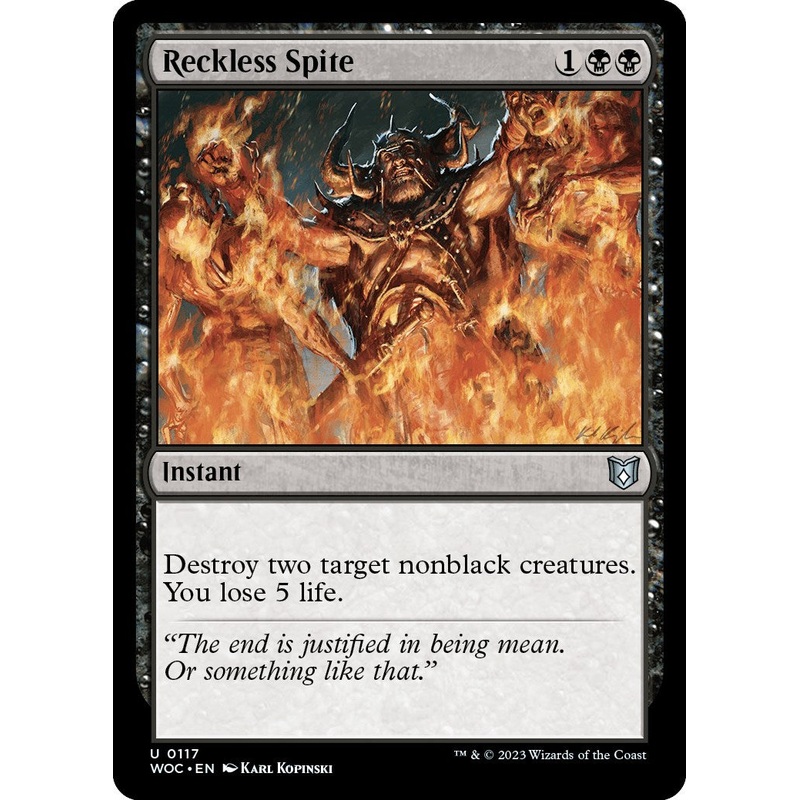 Reckless Spite [Wilds of Eldraine Commander]