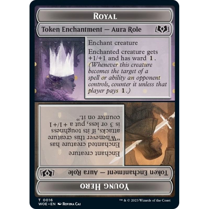 Royal Role // Young Hero Role Token [Wilds of Eldraine Tokens]