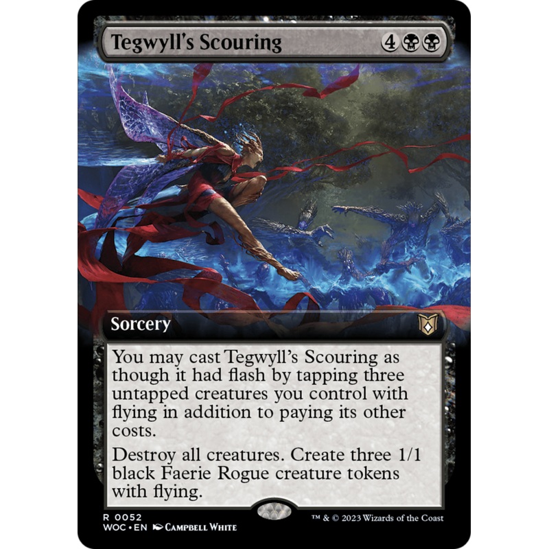 Tegwyll's Scouring (Extended Art) [Wilds of Eldraine Commander]
