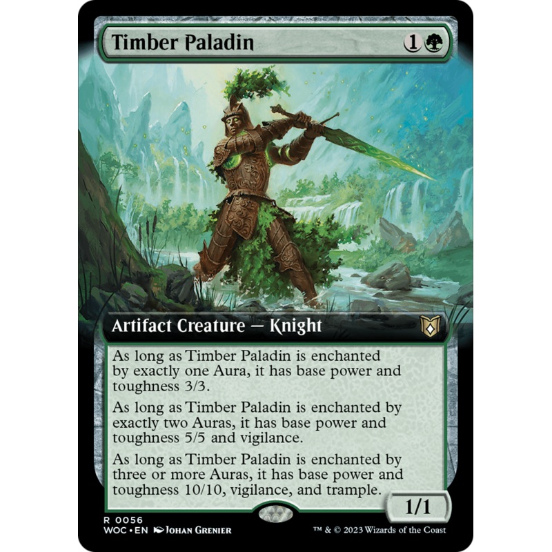 Timber Paladin (Extended Art) [Wilds of Eldraine Commander]